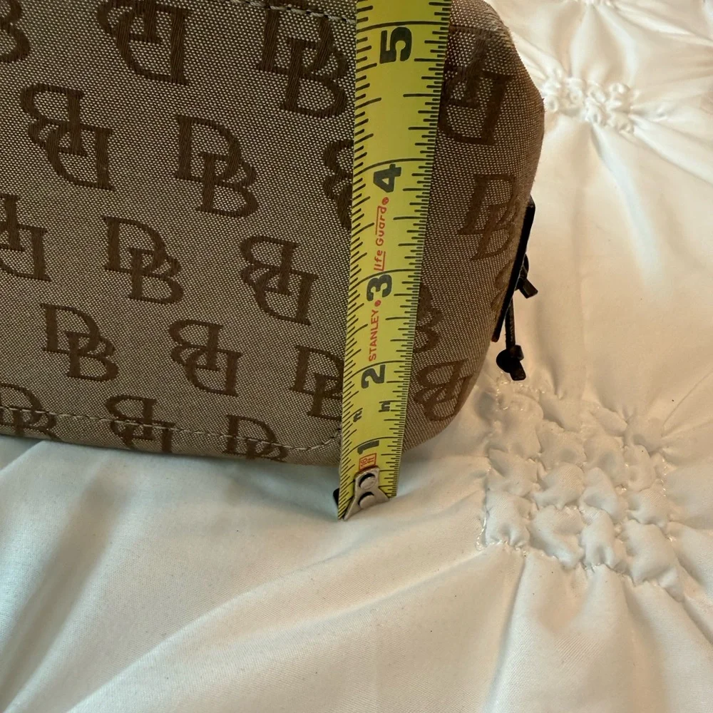 Vintage Dooney & Bourke Signature Tulip Tassel Tote Brown Leather/Canvas - Picture 12 of 12